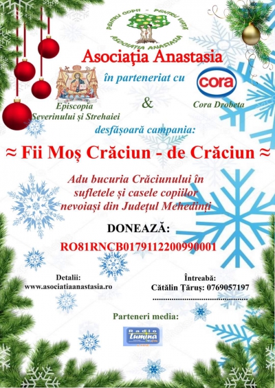 Campania ,,Fii Moș Crăciun de Crăciun" a ajuns la sfârșit