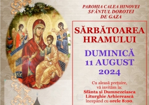 În Duminica a VII-a după Rusalii, Preasfinţitul Nicodim va sluji la hramul bisericii „Sfântul Dorotei din Gaza”, din localitatea Şimian