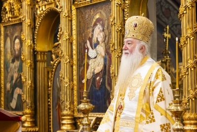 Preasfinţitul Nicodim, Episcopul Severinului și Strehaiei, a slujit la Catedrala Patriarhală. Te Deum la aniversarea Patriarhului Daniel