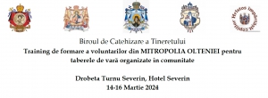 Delegație a Episcopiei Caransebeșului la întâlnirea de lucru a responsabililor cu cateheza parohială din Mitropolia Olteniei, la Centru Cultural Sfântul Ioan Gură de Aur din Severin