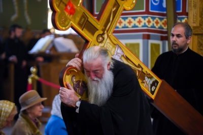 Denia Prohodului Domnului și sfințirea pâinii numită Paști la Catedrala Episcopală