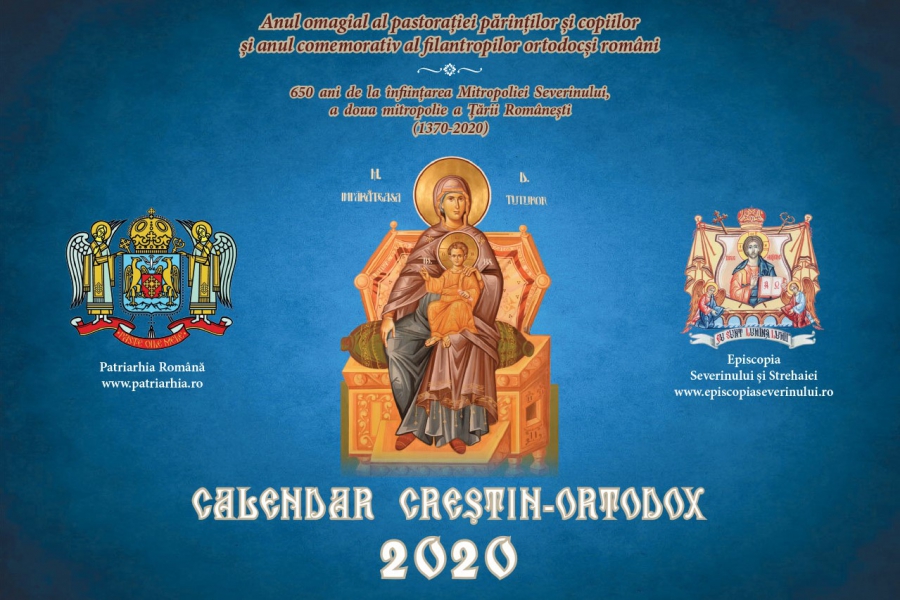 A fost tipărit calendarul creştin-ortodox pentru anul 2020